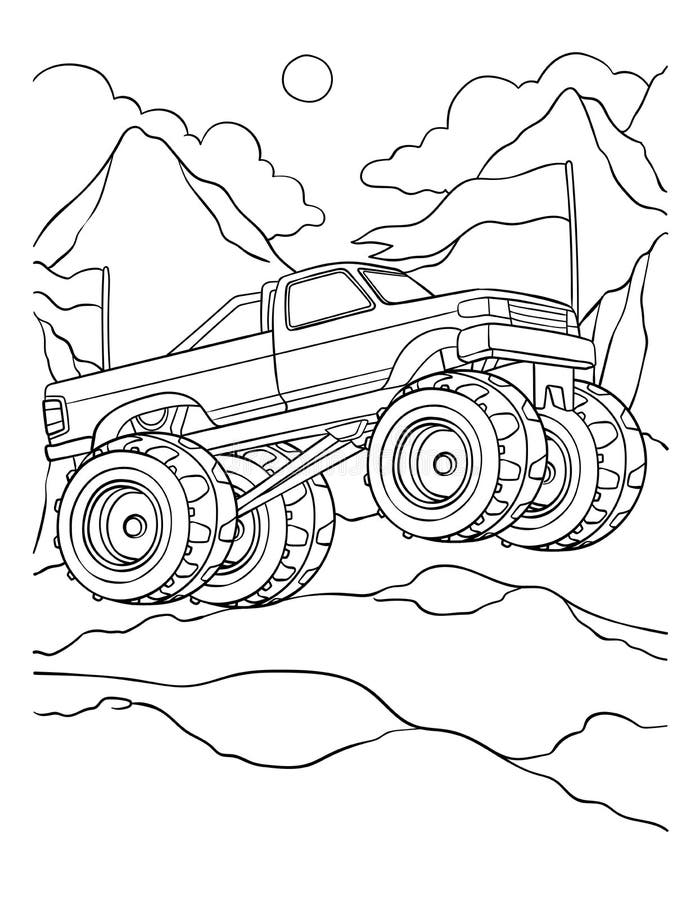 Monster Truck Coloring Pages Free Printable 51