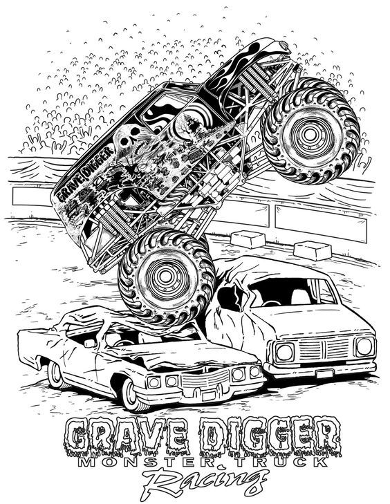 Monster Truck Coloring Pages Free Printable 59