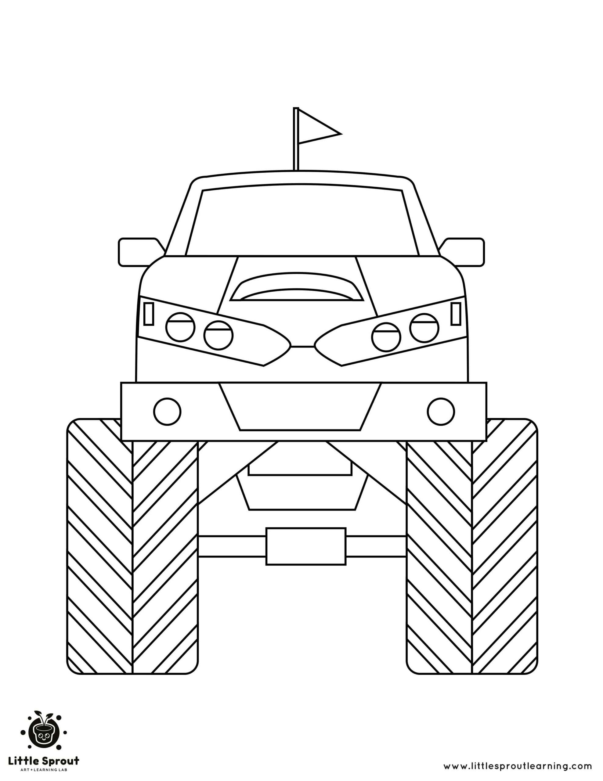 Monster Truck Coloring Pages Free Printable 67