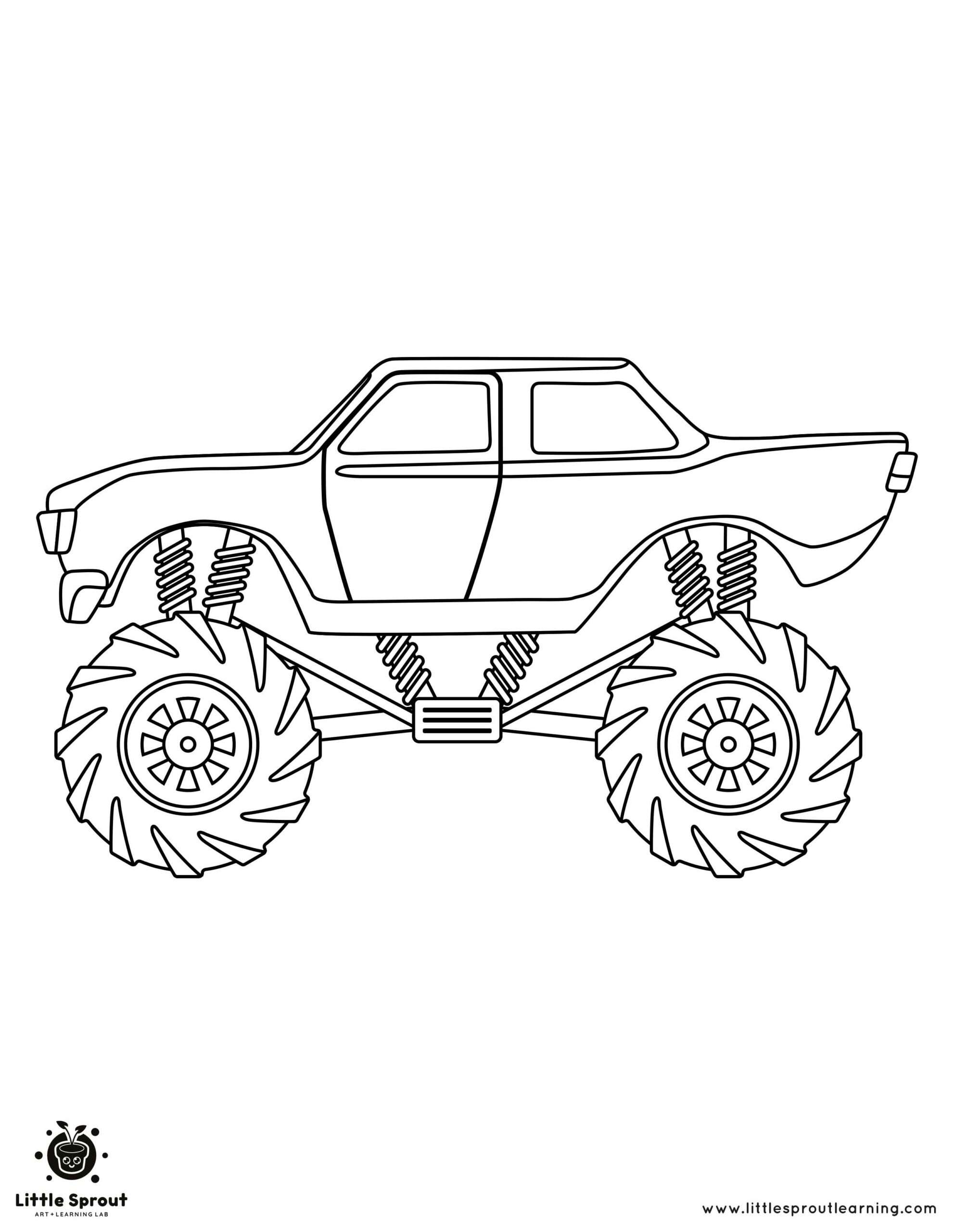 Monster Truck Coloring Pages Free Printable 68