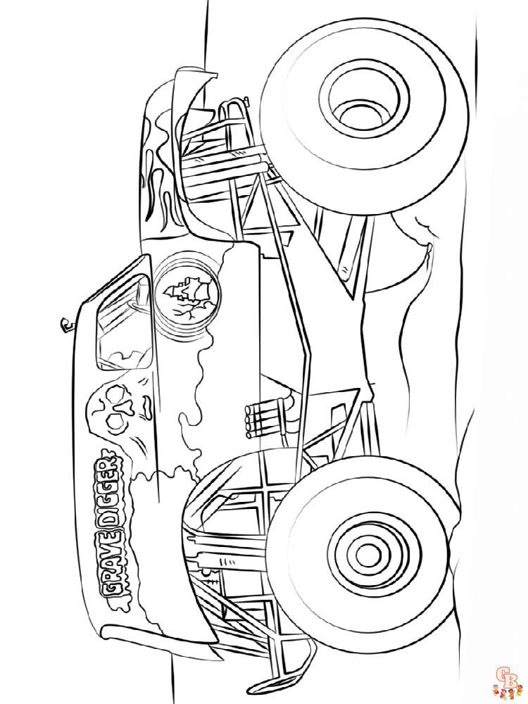 Monster Truck Coloring Pages Free Printable 69