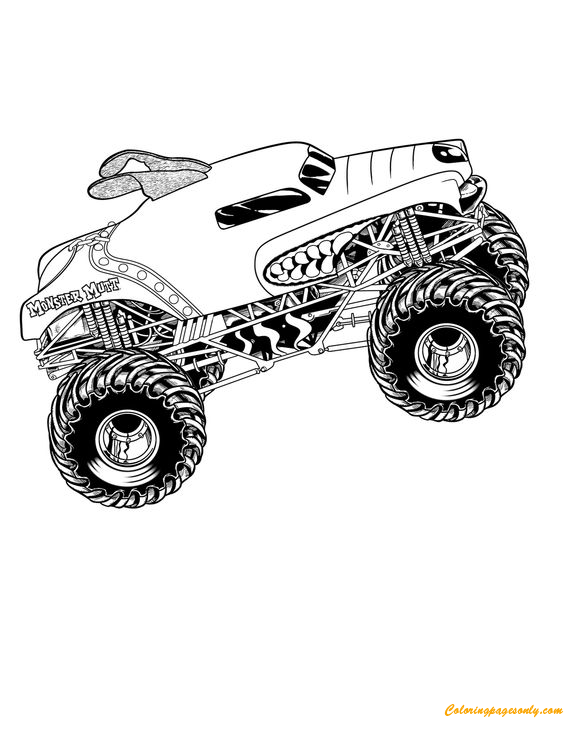 Monster Truck Coloring Pages Free Printable 72