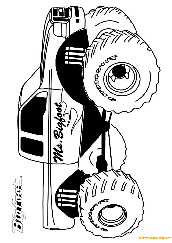 Monster Truck Coloring Pages Free Printable 74