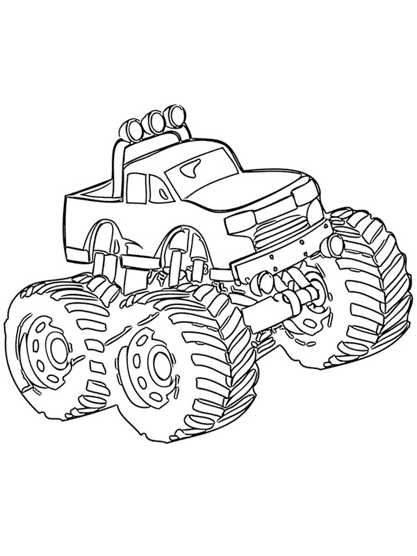 Monster Truck Coloring Pages Free Printable 9