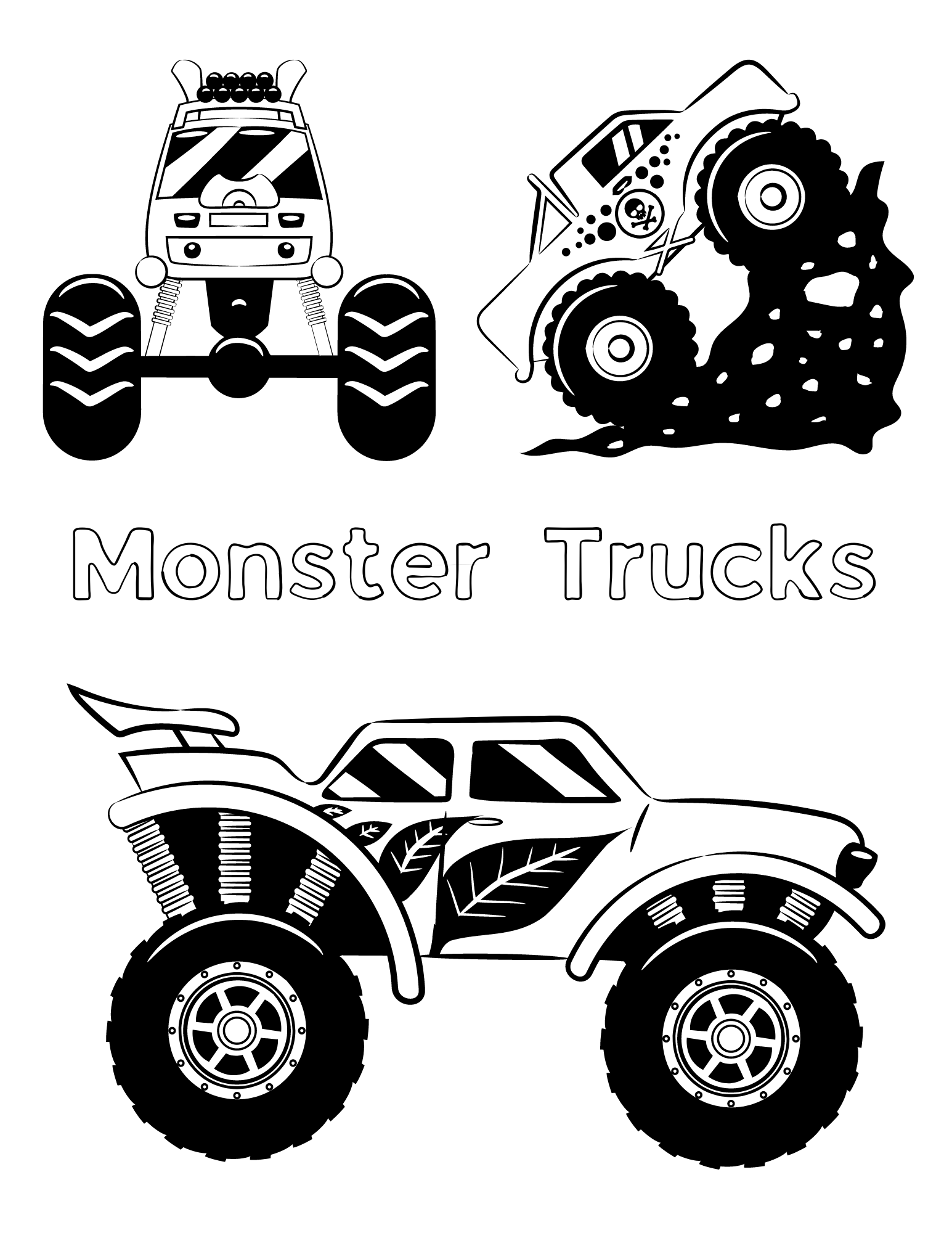 Monster Truck Coloring Pages Free Printable 96