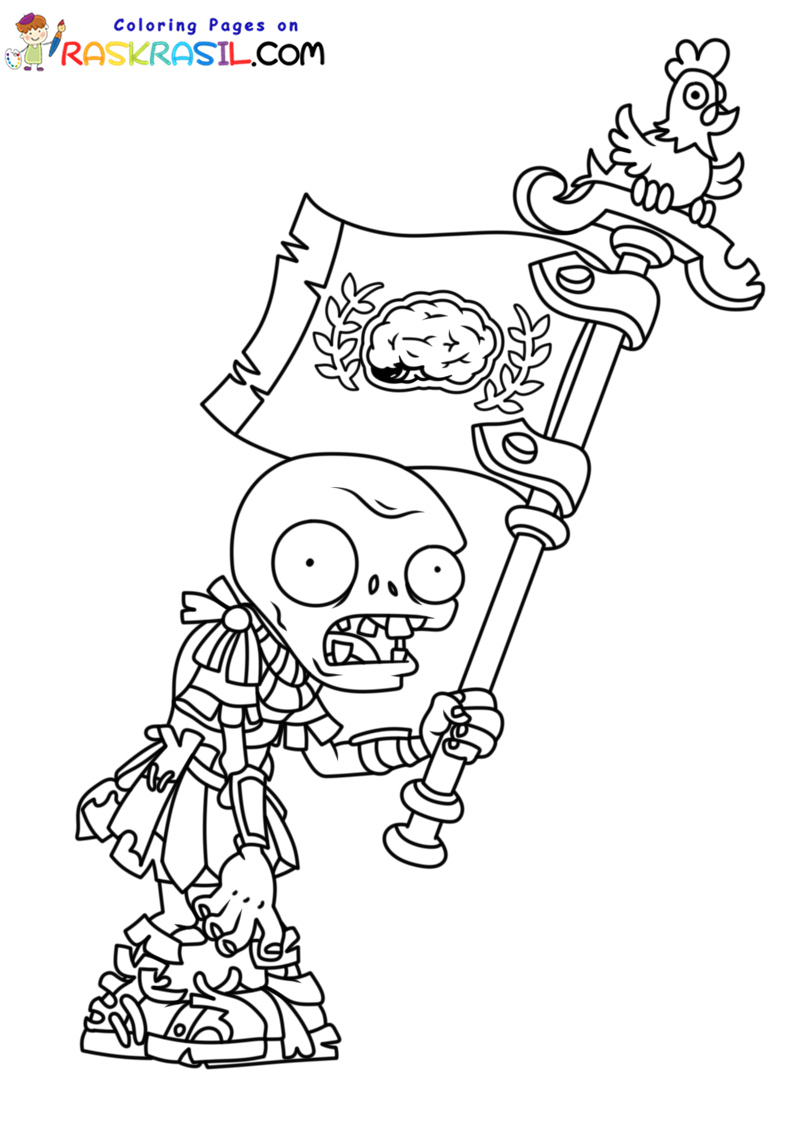 Plants vs Zombies Coloring Pages FREE Printable 59