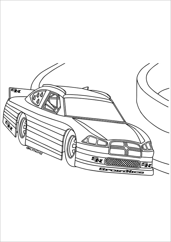 Race Car Coloring Pages FREE Printable 2