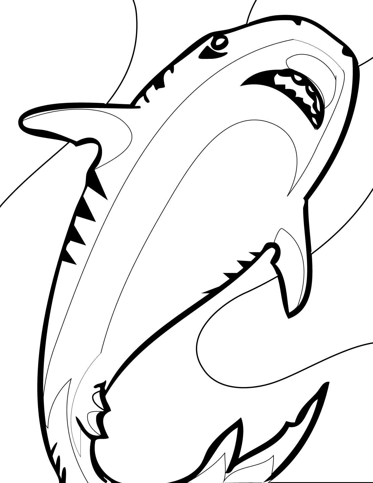 Shark Coloring Pages for Adults Printables 35