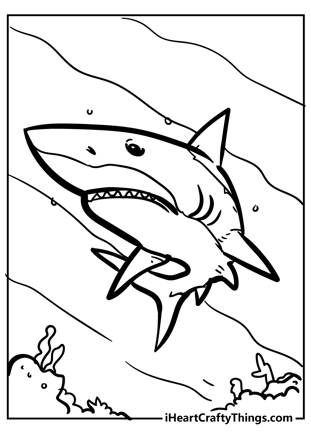 Shark Coloring Pages for Adults Printables 54