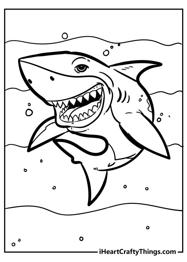 Shark Coloring Pages for Adults Printables 70