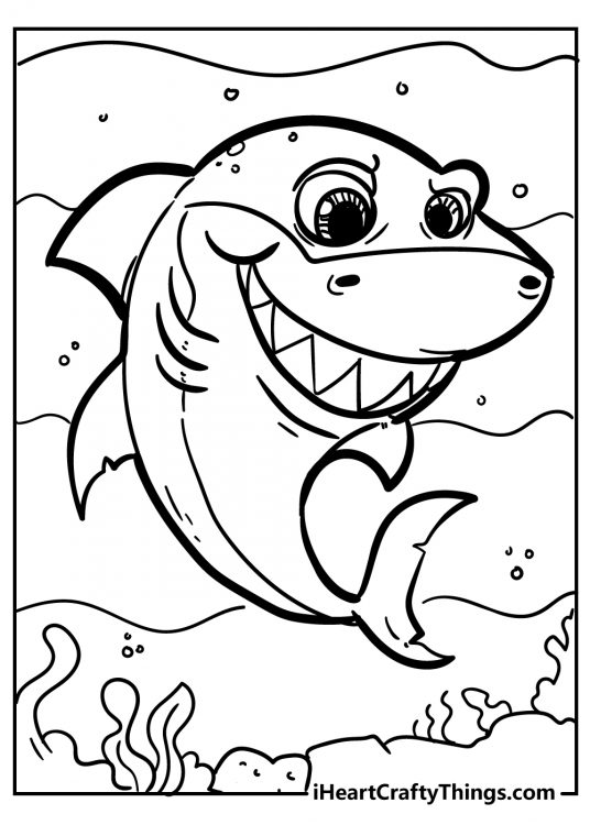 Shark Coloring Pages for Adults Printables 82