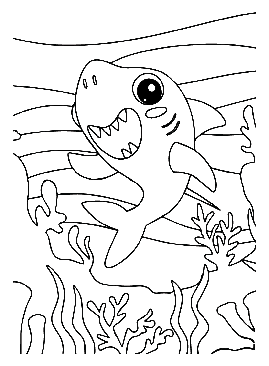 Shark Coloring Pages for Adults Printables 86