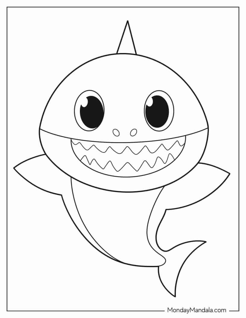 Shark Coloring Pages for Adults Printables 89