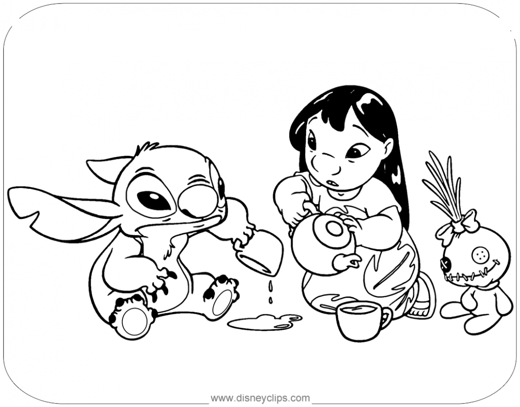 Stitch And Angel Coloring Pages FREE Printable 10