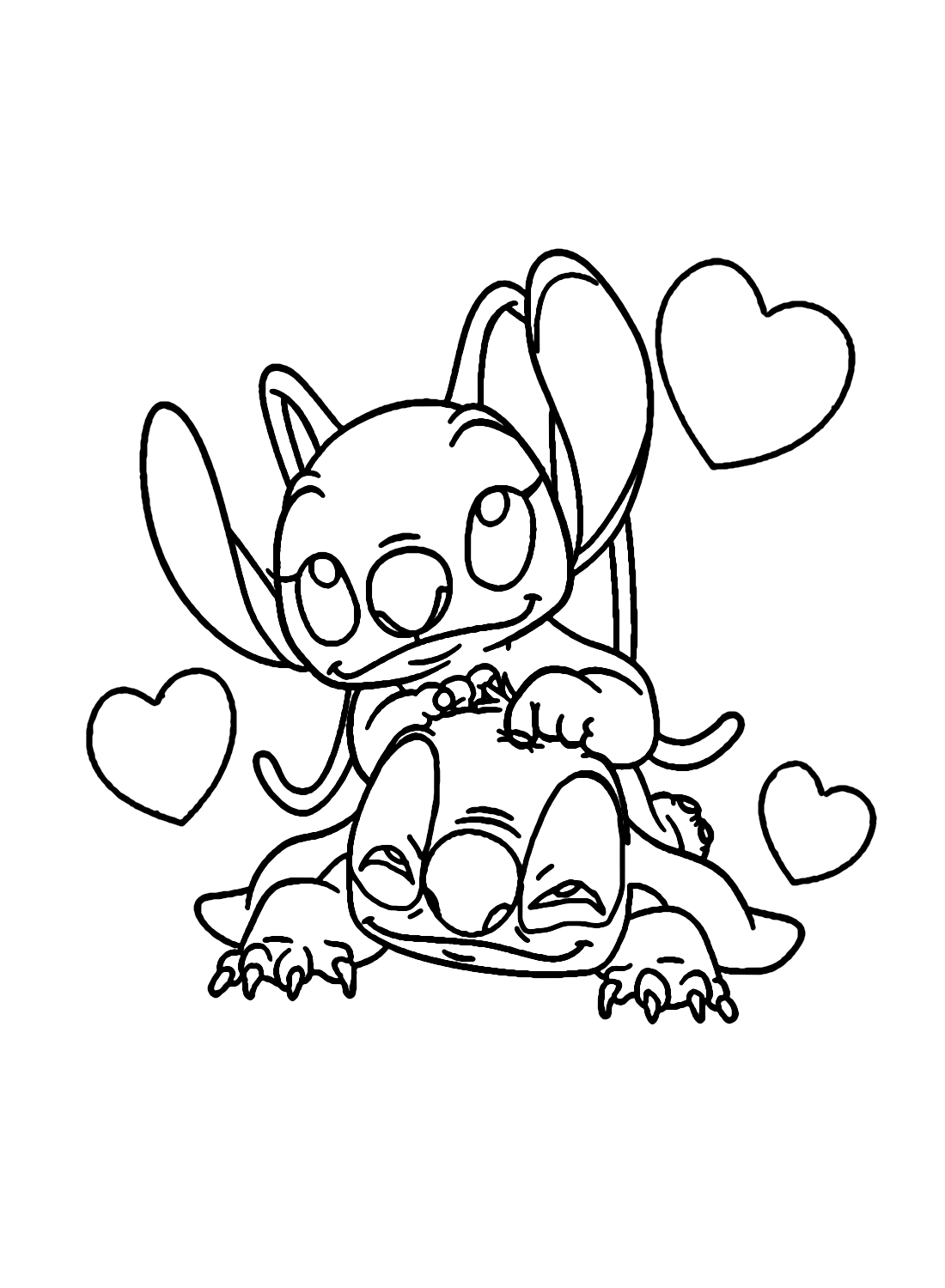 Stitch And Angel Coloring Pages FREE Printable 105