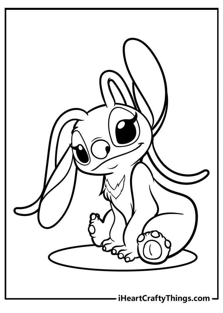 Stitch And Angel Coloring Pages FREE Printable 111