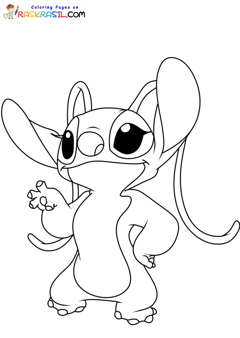 Stitch And Angel Coloring Pages FREE Printable 113