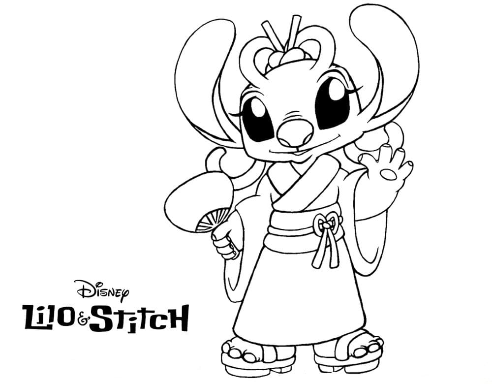 Stitch And Angel Coloring Pages FREE Printable 116