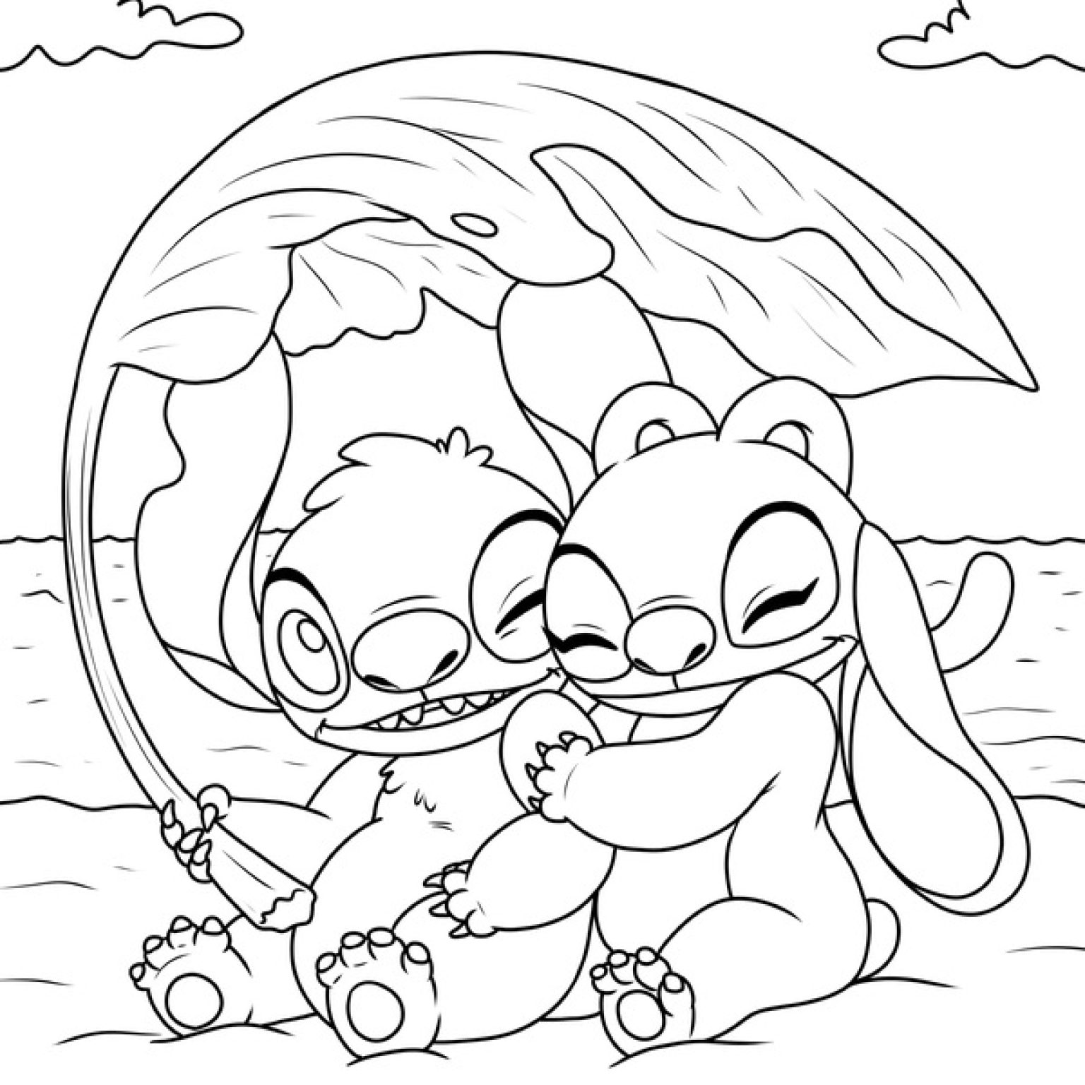 Stitch And Angel Coloring Pages FREE Printable 18