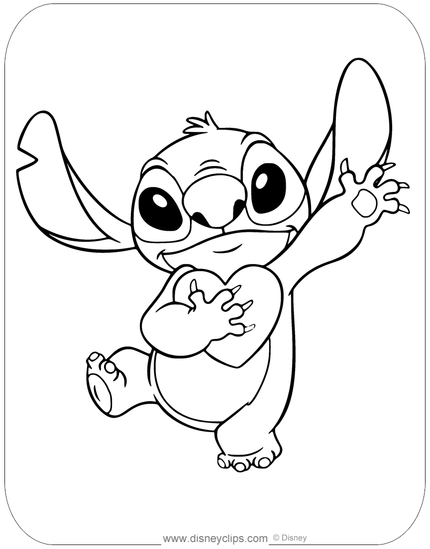 Stitch And Angel Coloring Pages FREE Printable 25