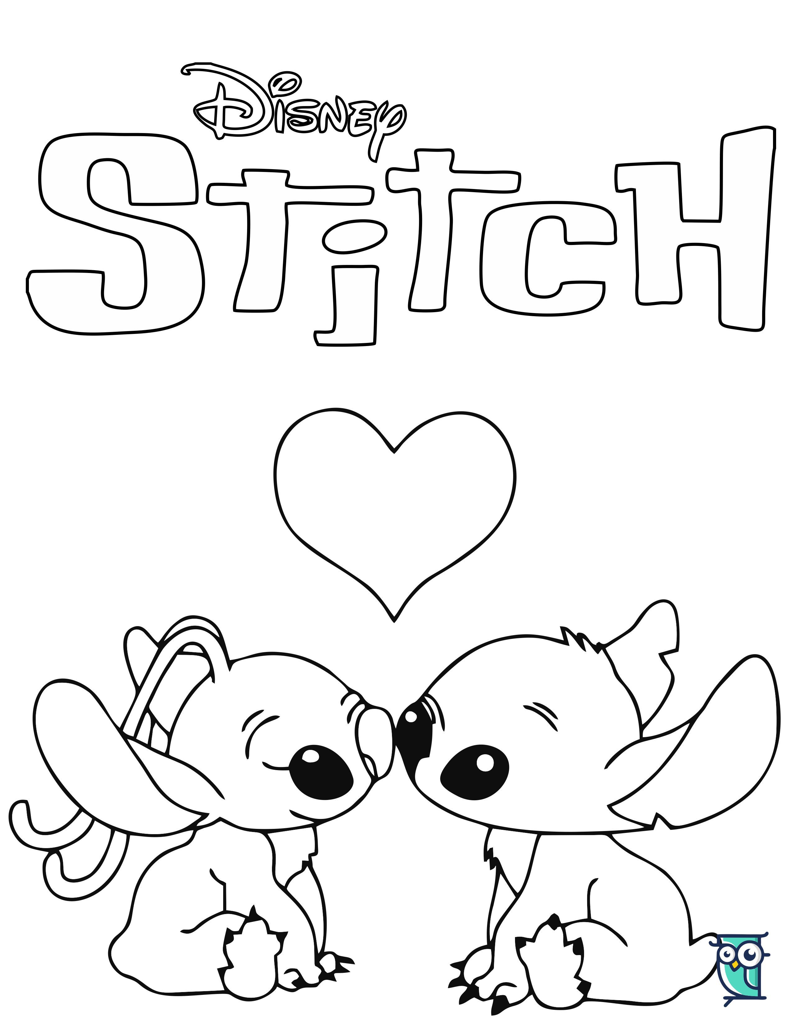 Stitch And Angel Coloring Pages FREE Printable 26