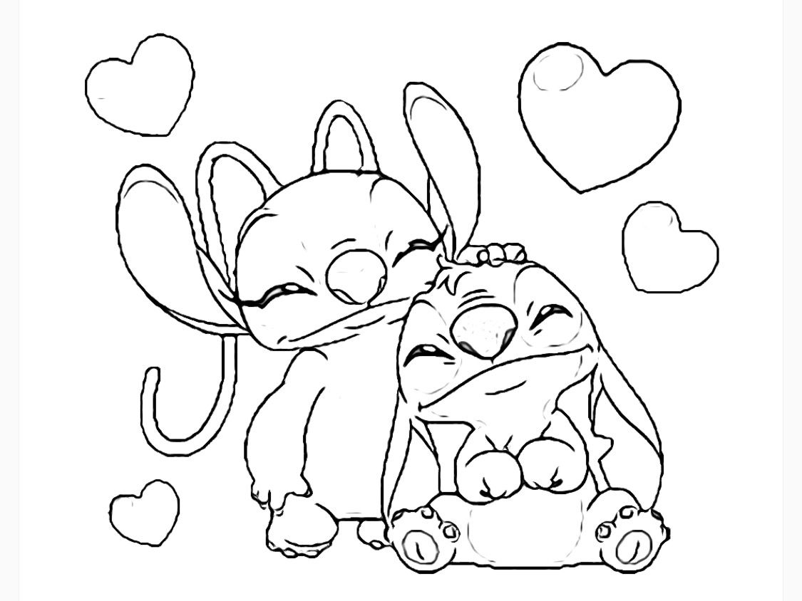 Stitch And Angel Coloring Pages FREE Printable 40