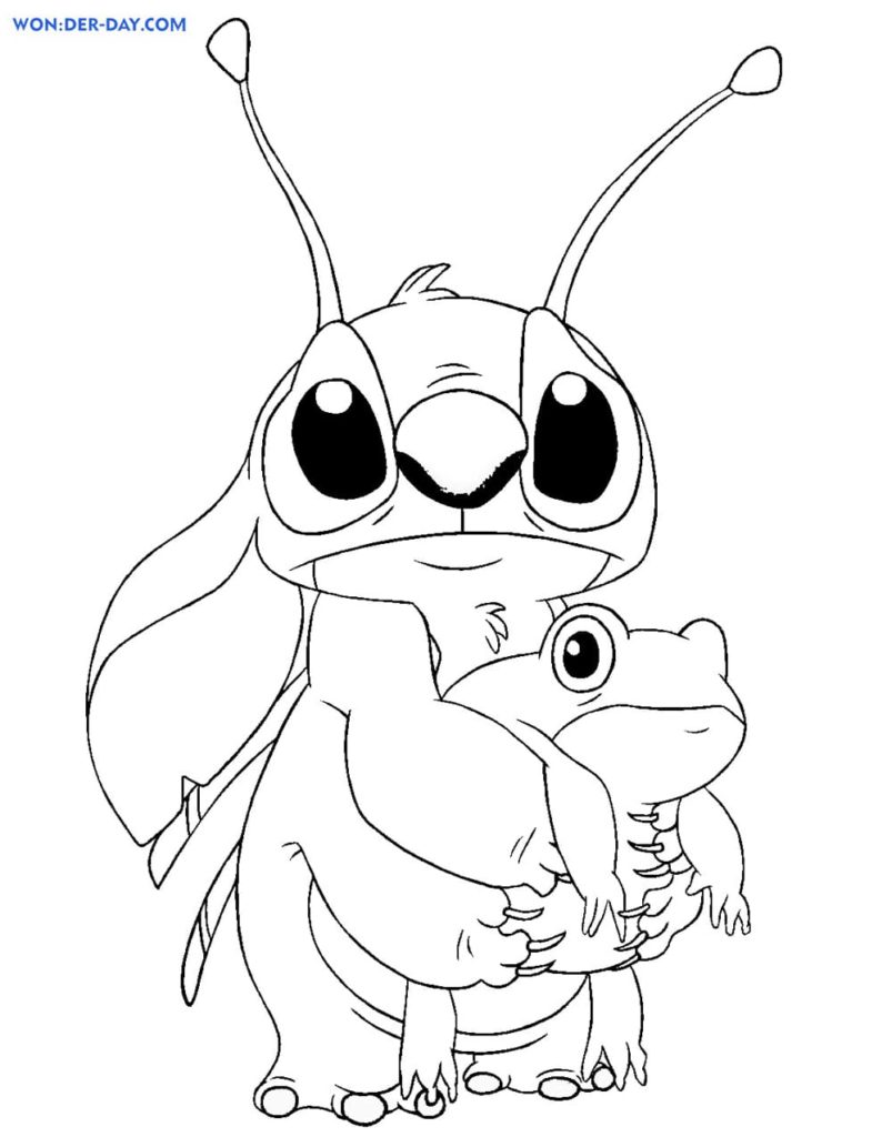 Stitch And Angel Coloring Pages FREE Printable 45