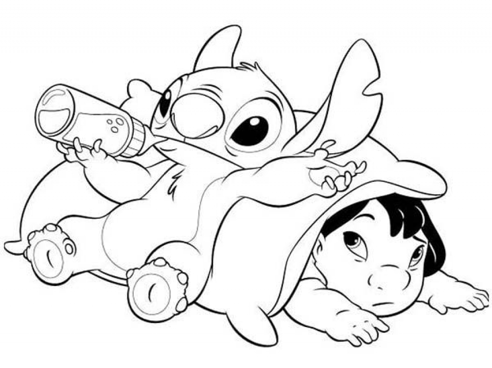 Stitch And Angel Coloring Pages FREE Printable 46