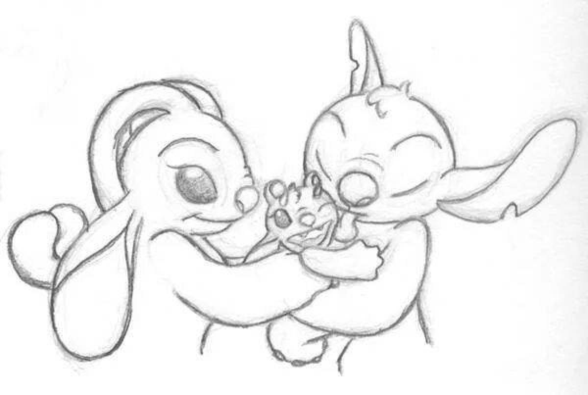 Stitch And Angel Coloring Pages FREE Printable 48