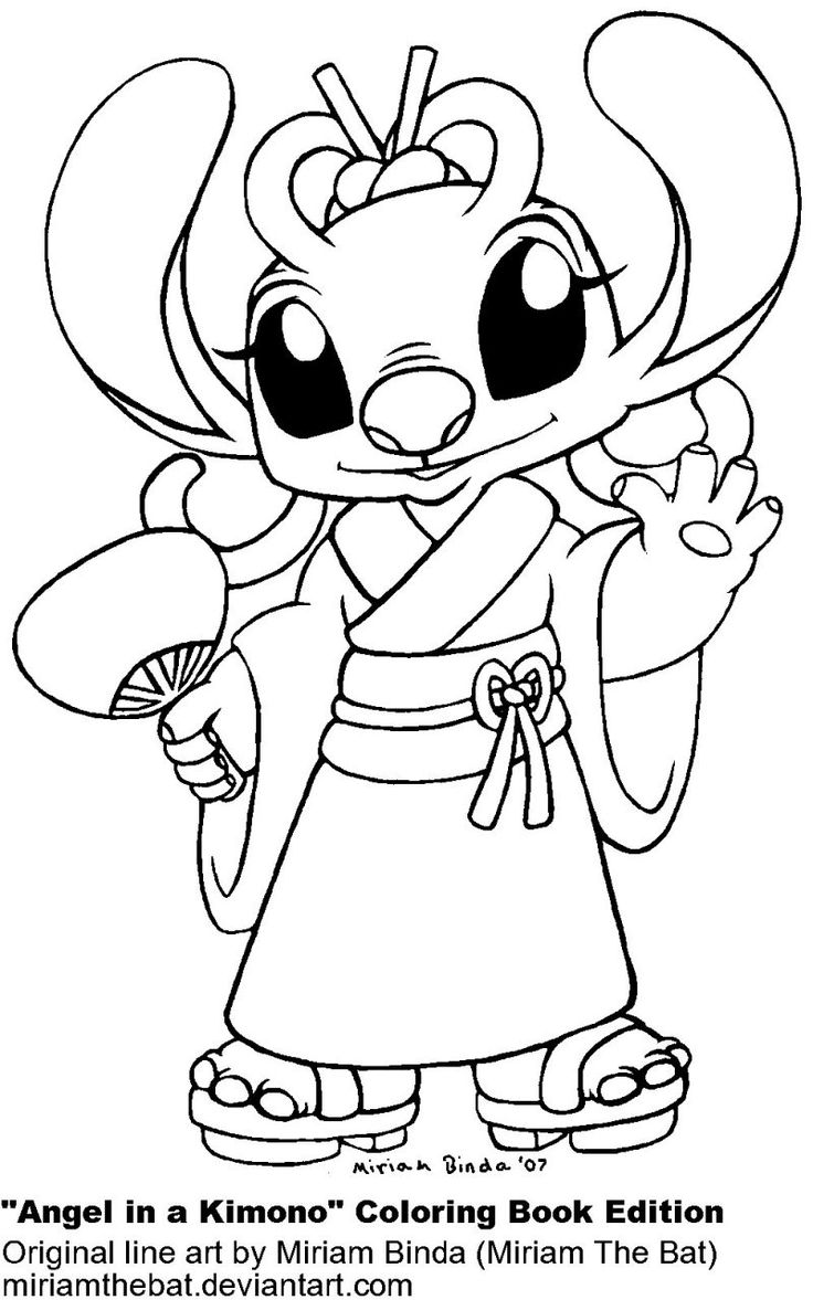 Stitch And Angel Coloring Pages FREE Printable 55