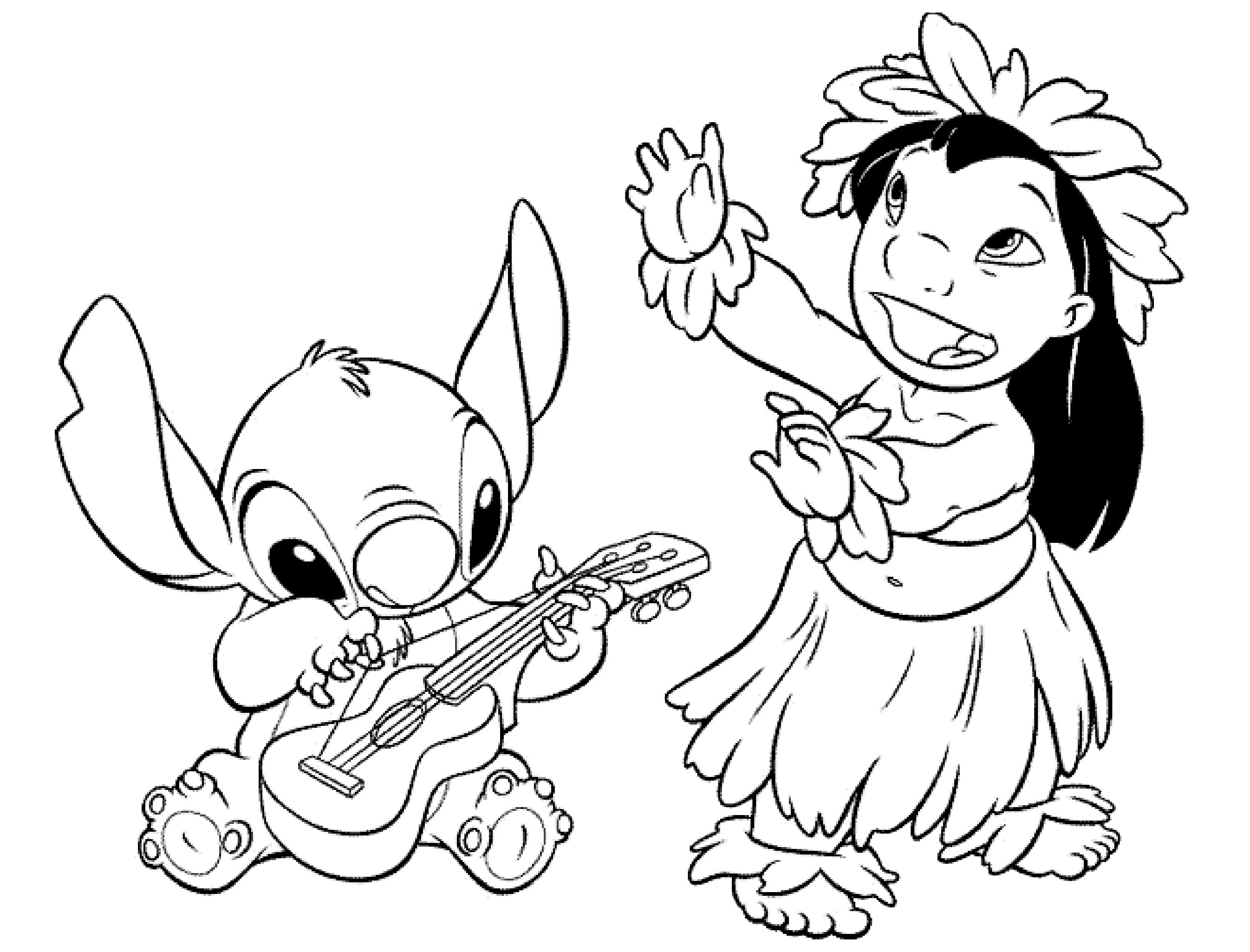 Stitch And Angel Coloring Pages FREE Printable 59