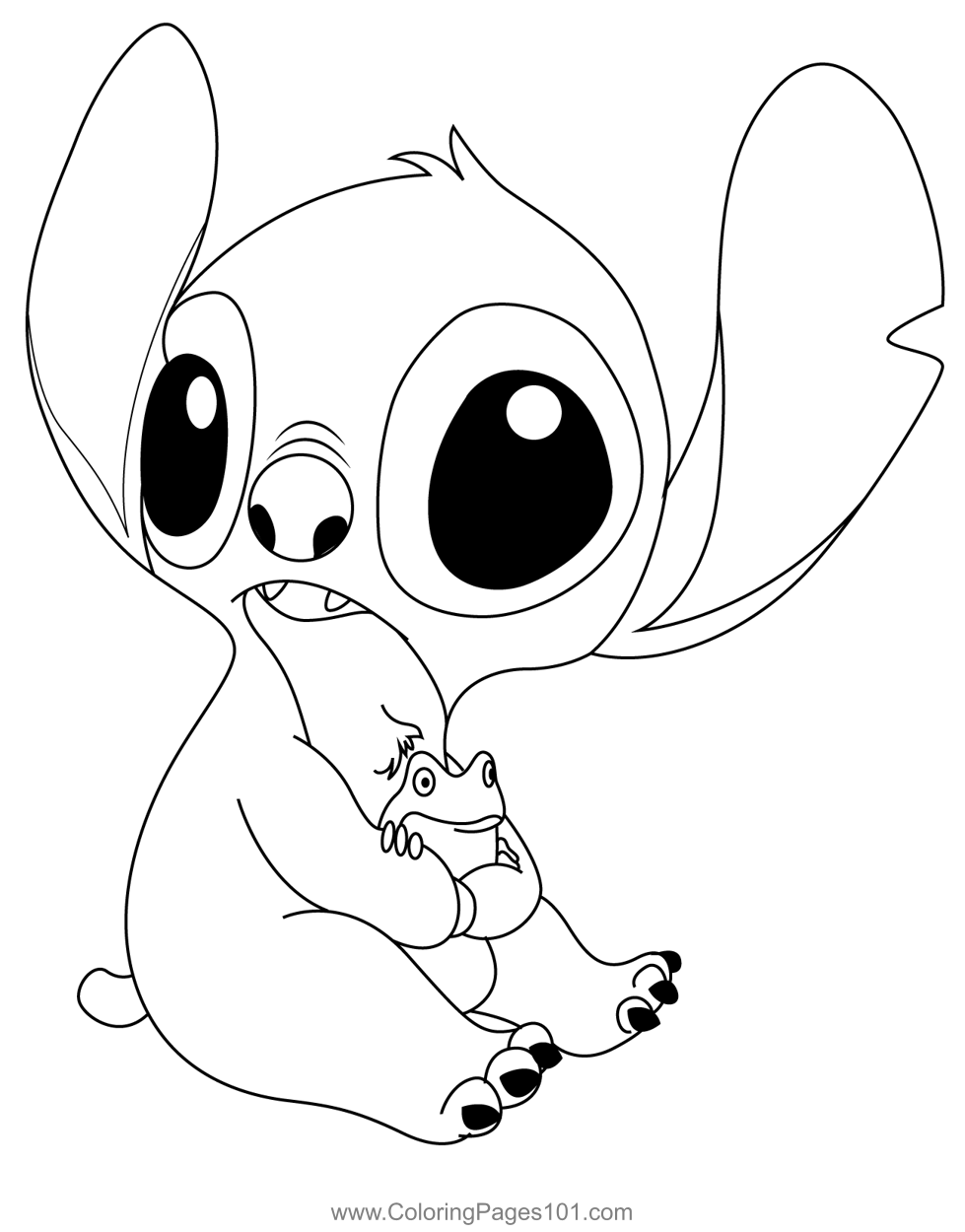 Stitch And Angel Coloring Pages FREE Printable 64