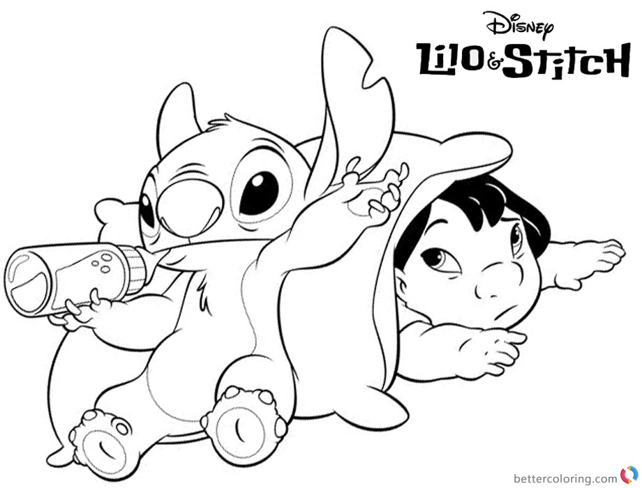 Stitch And Angel Coloring Pages FREE Printable 69