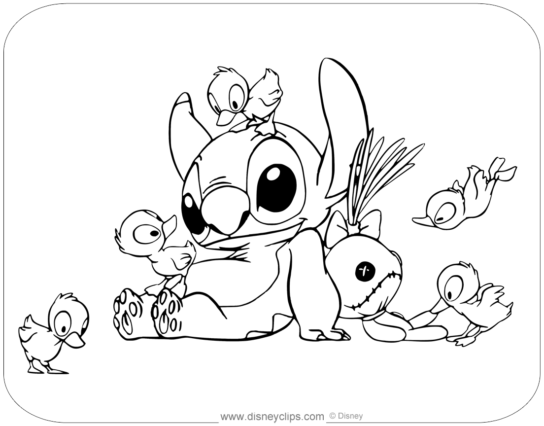 Stitch And Angel Coloring Pages FREE Printable 85