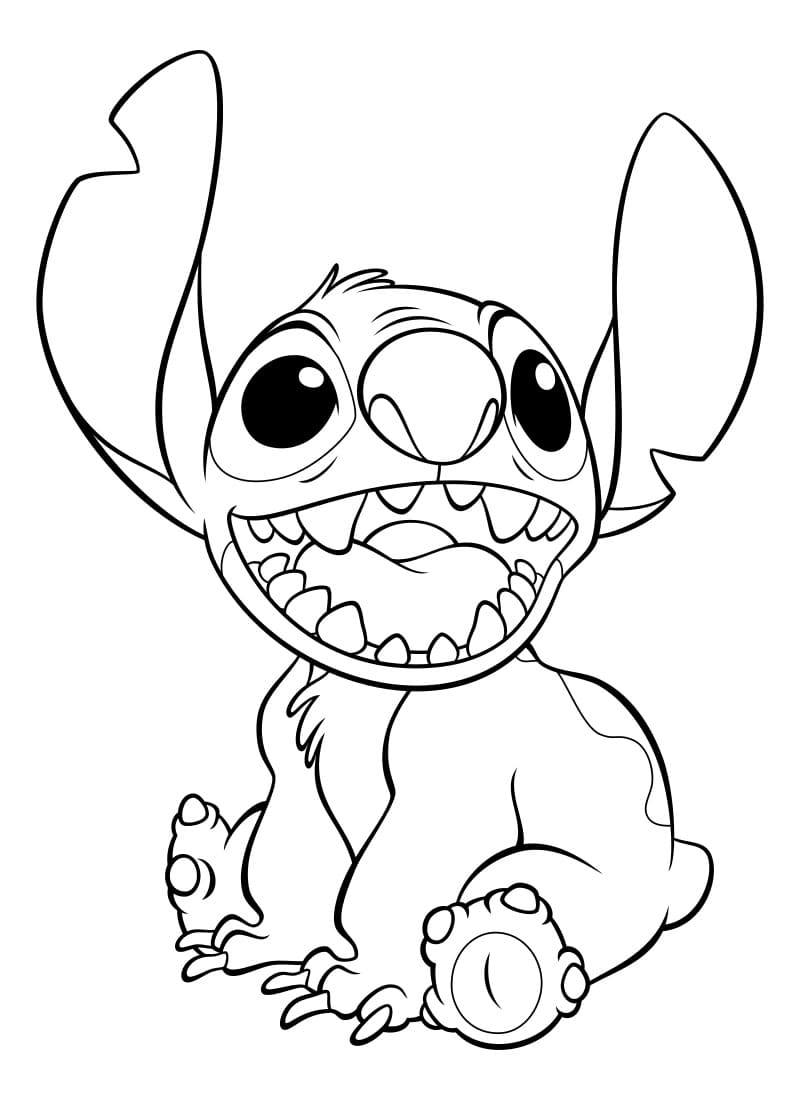 Stitch And Angel Coloring Pages FREE Printable 9