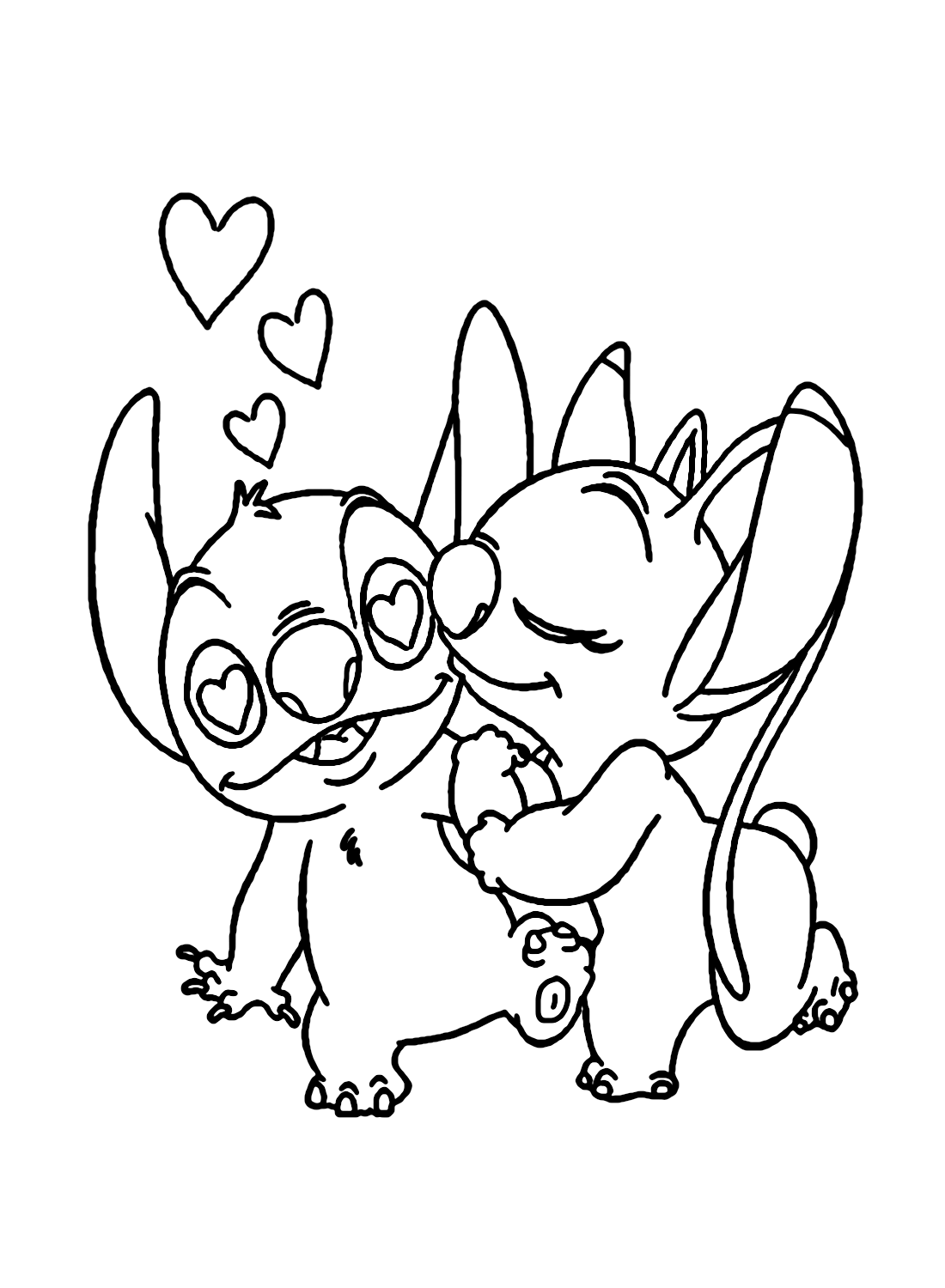 Stitch And Angel Coloring Pages FREE Printable 92