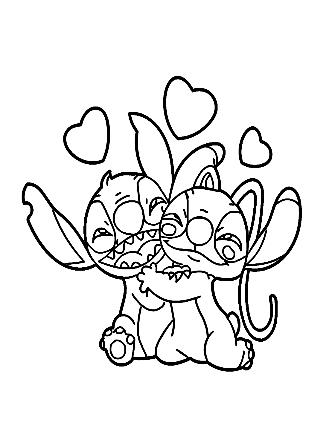 Stitch And Angel Coloring Pages FREE Printable 93