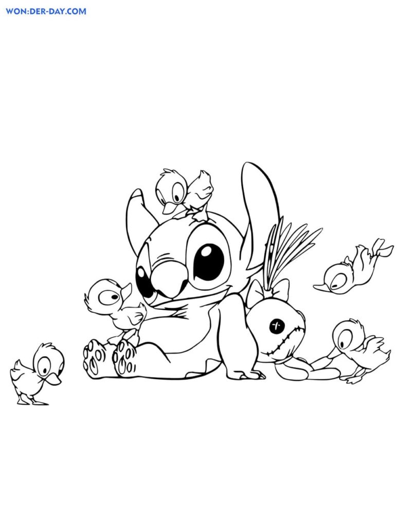 Stitch And Angel Coloring Pages FREE Printable 98