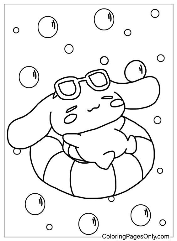 100+ Cinnamoroll Kawaii Sanrio Coloring Pages You'll Love 108