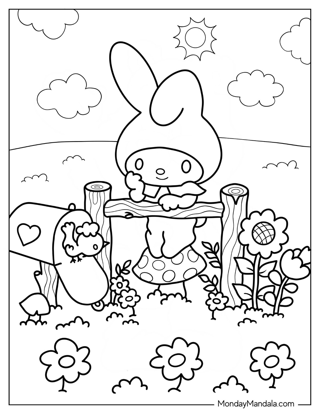 100+ Cinnamoroll Kawaii Sanrio Coloring Pages You'll Love 114