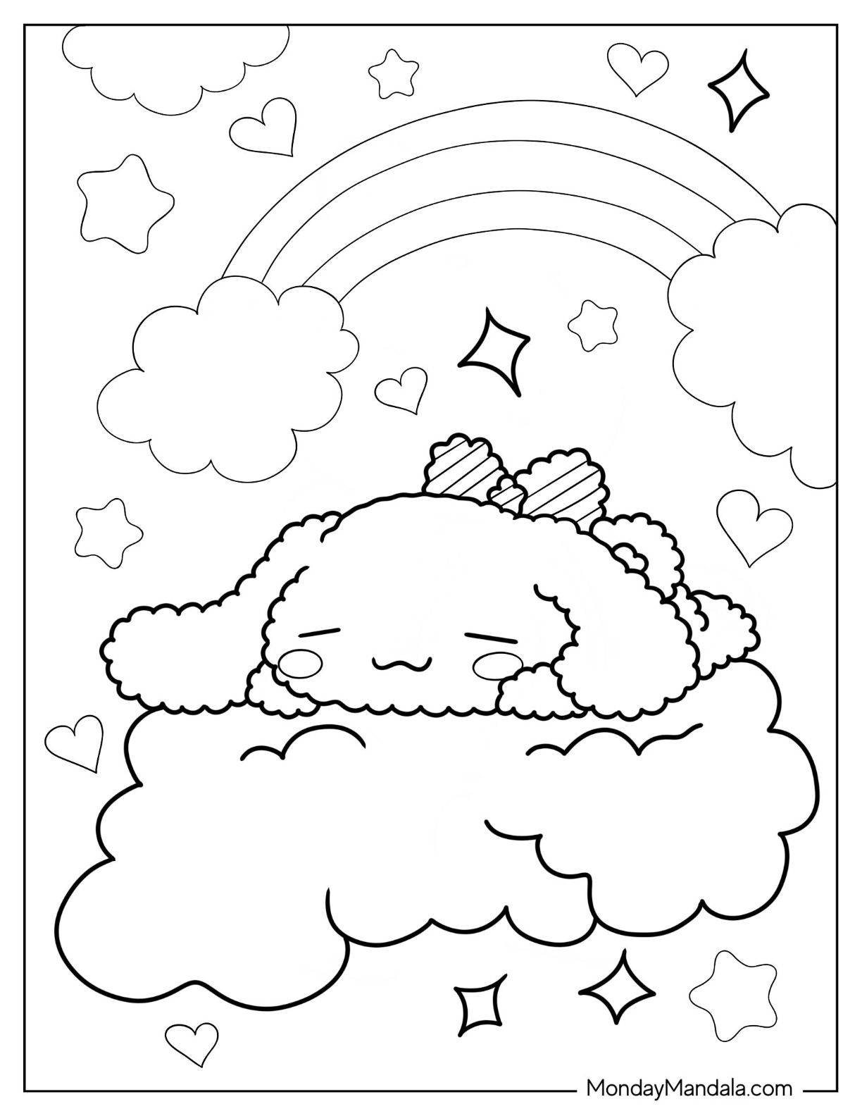 100+ Cinnamoroll Kawaii Sanrio Coloring Pages You'll Love 17