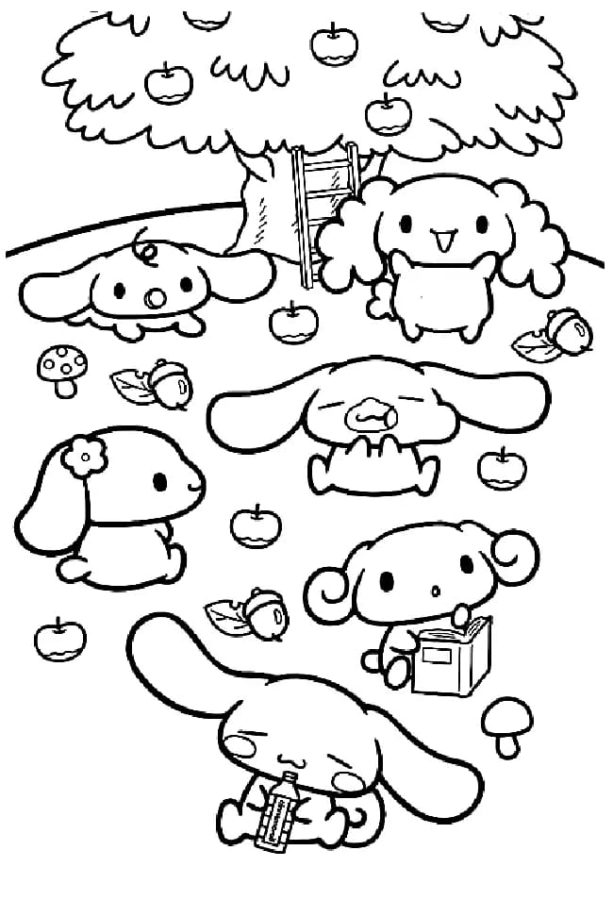 100+ Cinnamoroll Kawaii Sanrio Coloring Pages You'll Love 3