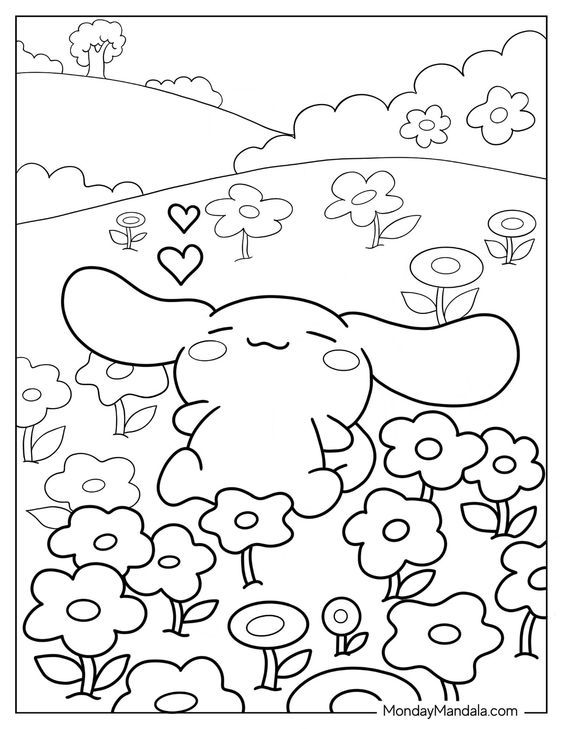 100+ Cinnamoroll Kawaii Sanrio Coloring Pages You'll Love 4