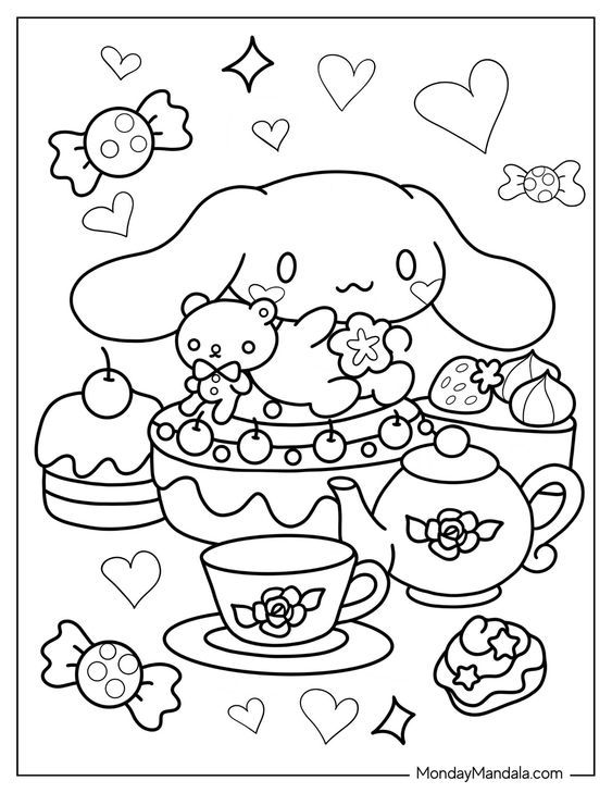 100+ Cinnamoroll Kawaii Sanrio Coloring Pages You'll Love 62