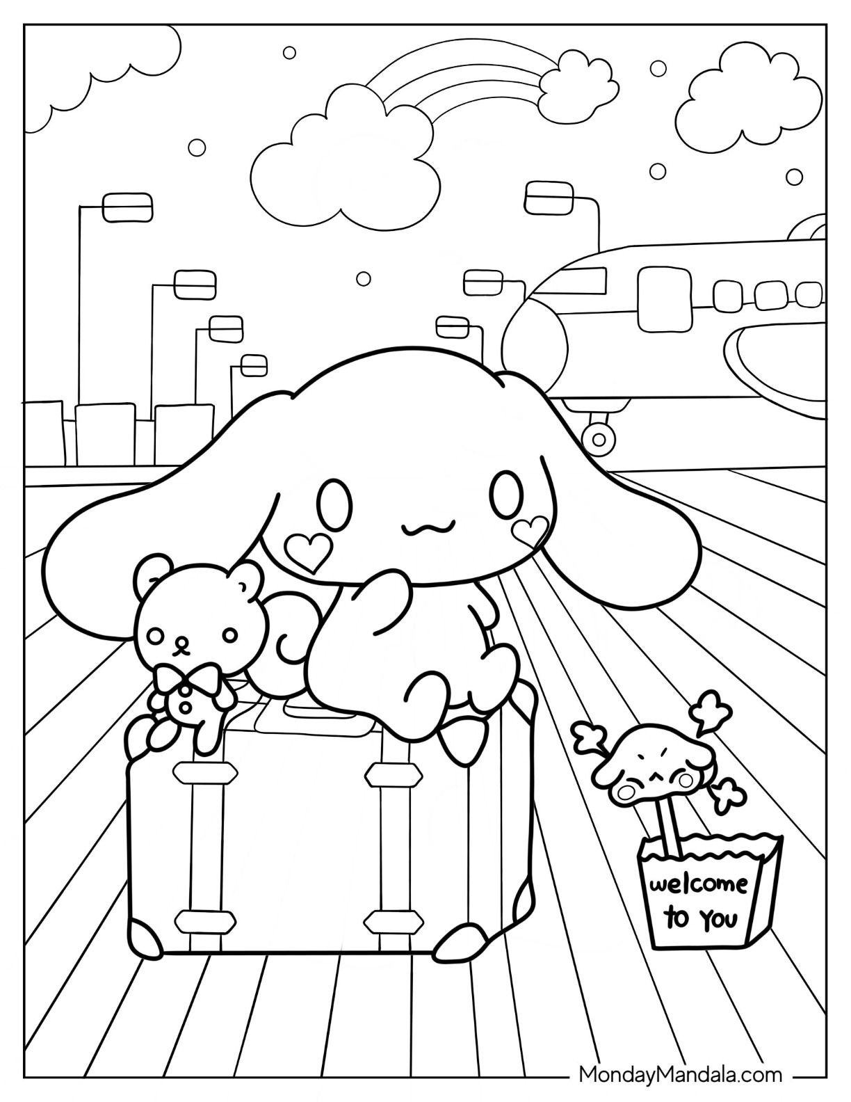 100+ Cinnamoroll Kawaii Sanrio Coloring Pages You'll Love 65