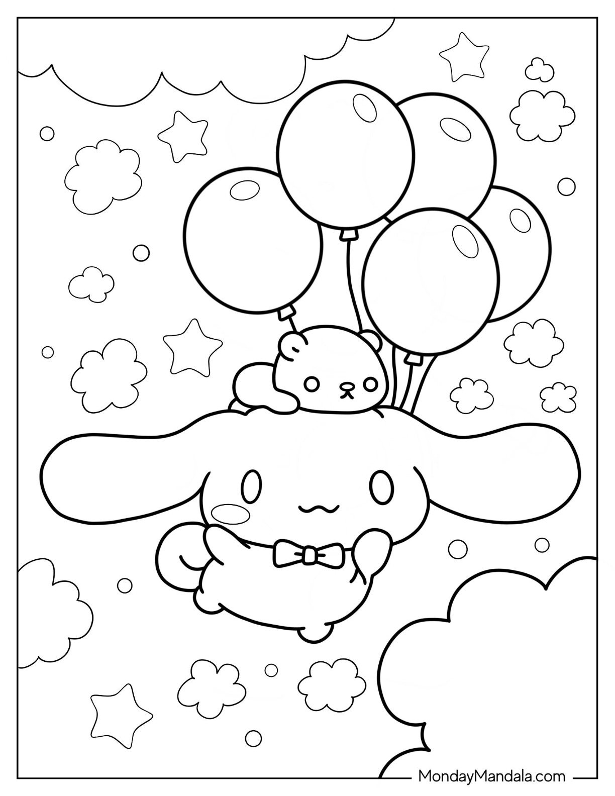 100+ Cinnamoroll Kawaii Sanrio Coloring Pages You'll Love 68