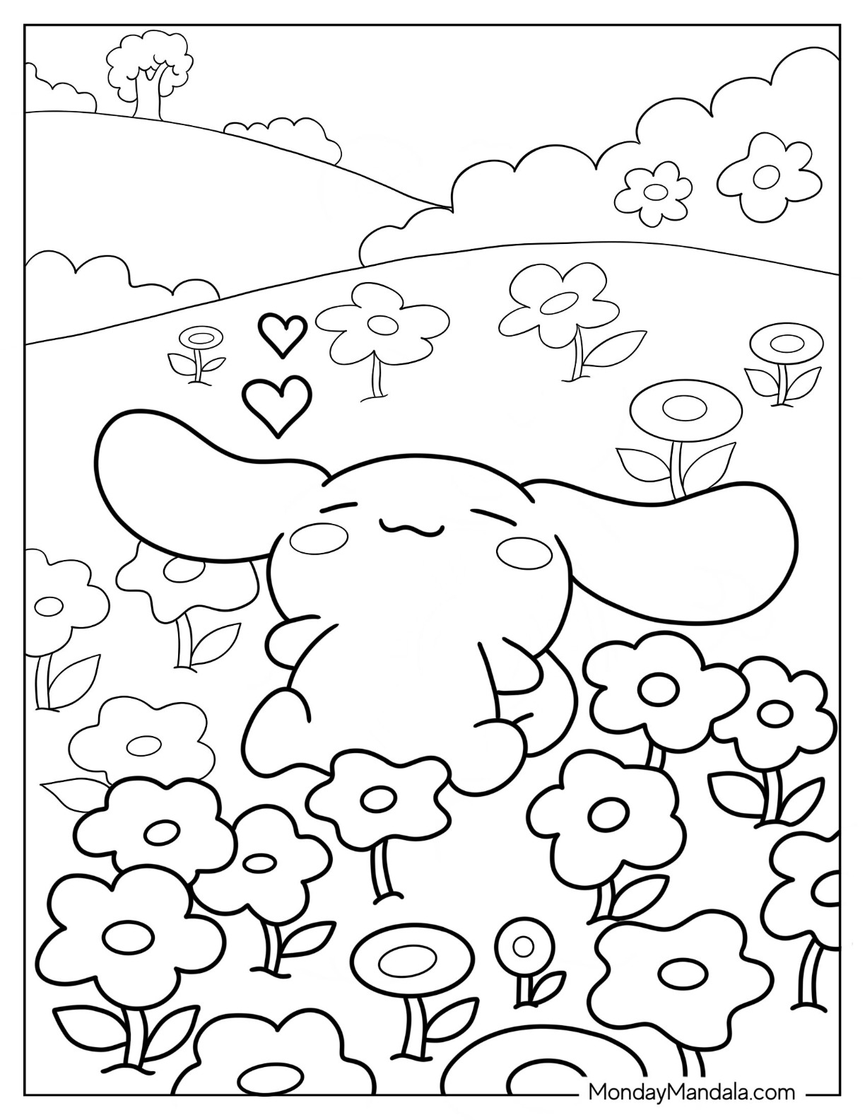 100+ Cinnamoroll Kawaii Sanrio Coloring Pages You'll Love 69