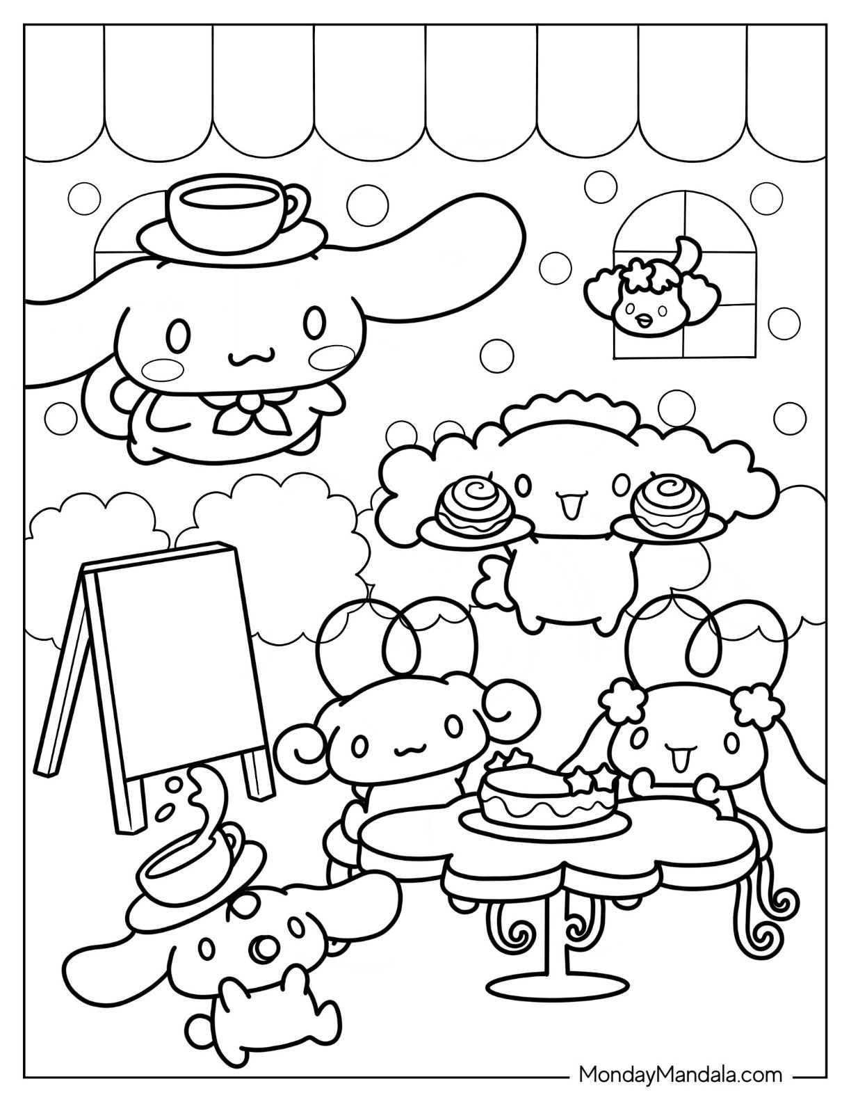 100+ Cinnamoroll Kawaii Sanrio Coloring Pages You'll Love 70