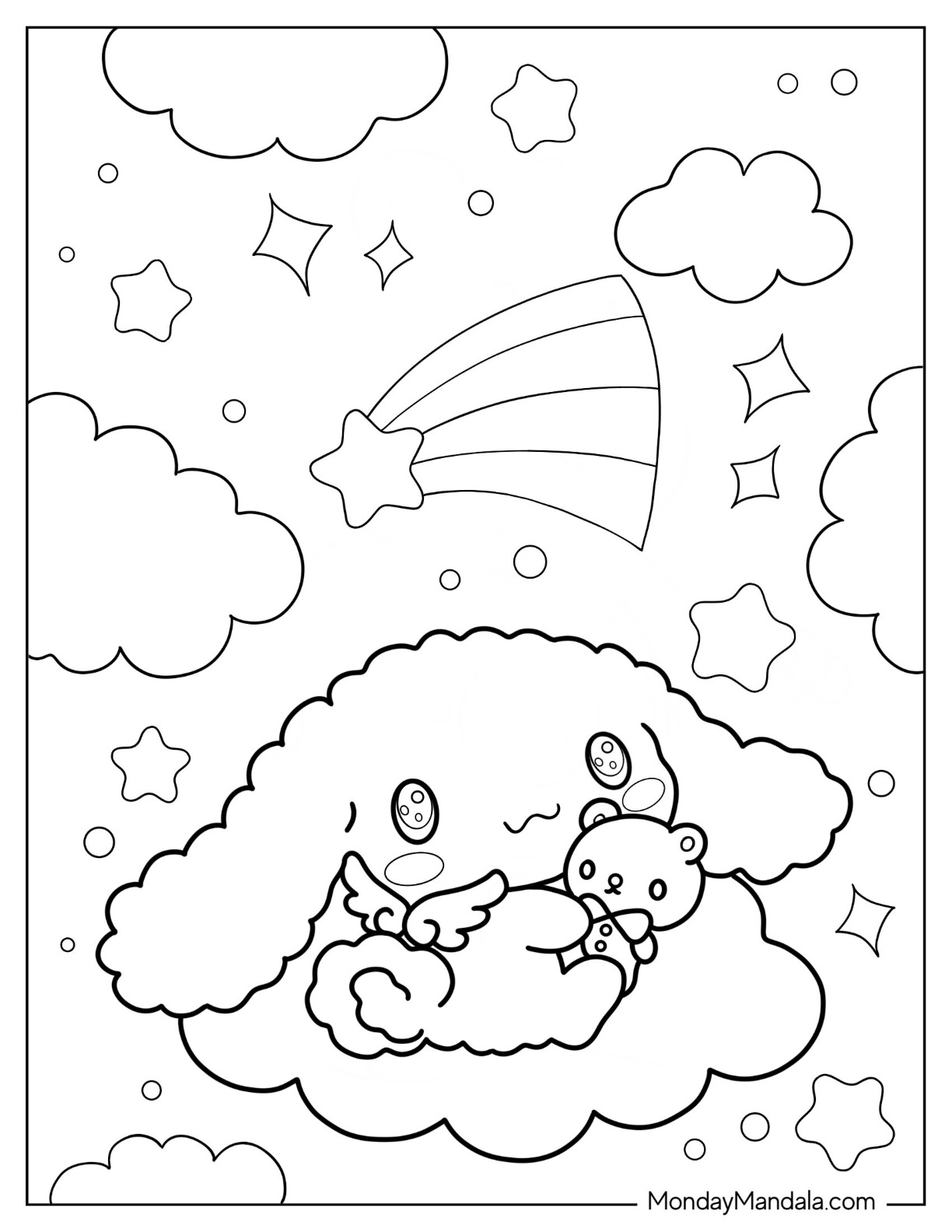 100+ Cinnamoroll Kawaii Sanrio Coloring Pages You'll Love 71