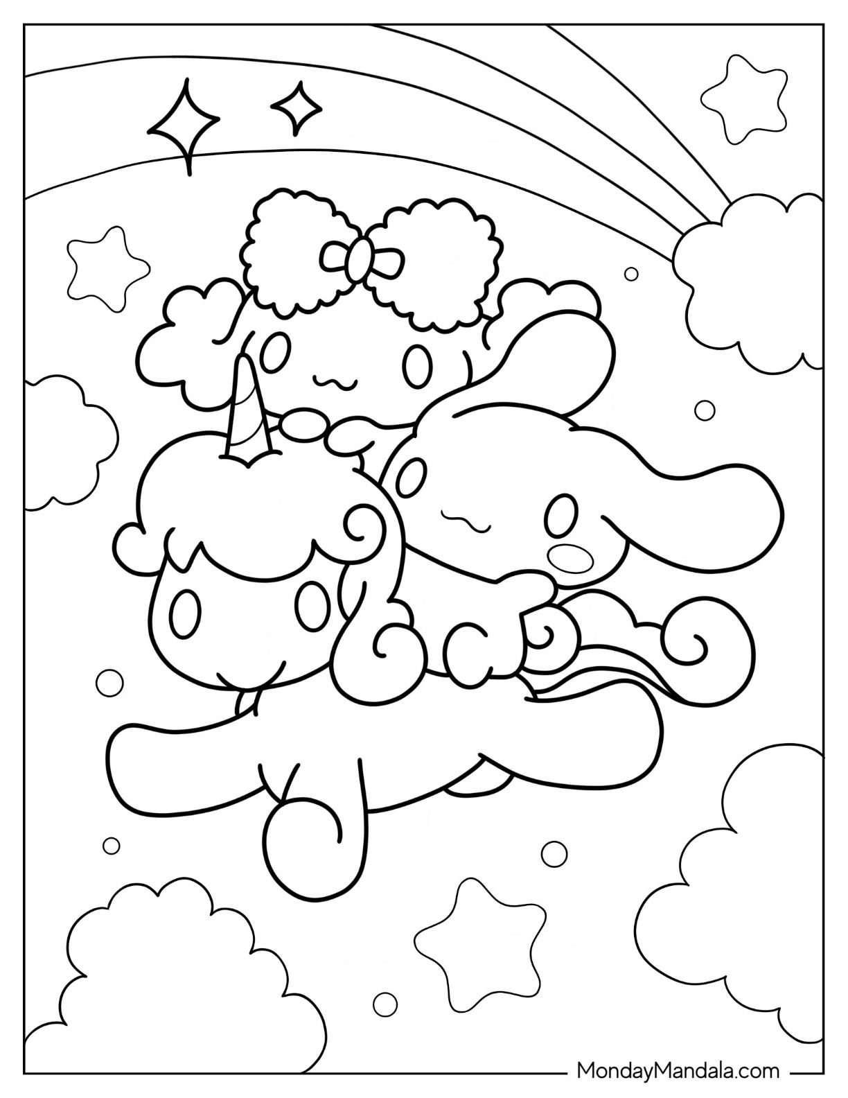 100+ Cinnamoroll Kawaii Sanrio Coloring Pages You'll Love 72